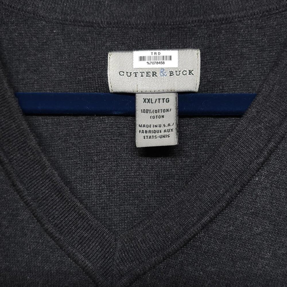 Cutter Buck Mens Gray V Neck Long Sleeve Sweater Green Bay Packers G Logo XXL - Picture 5 of 8